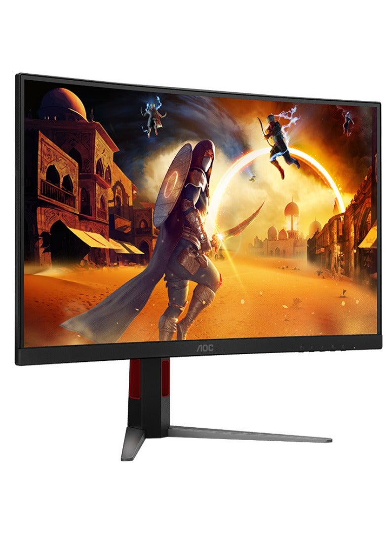 AOC 27" Inch Curved Gaming Monitor (2560×1440) 2K QHD, 180Hz Refresh Rate, 0.5ms Response Time, HDMI, VA Panel Type, HDR10, Adaptive Sync Technology & Adjustable Stand - CQ27G4 | Black & Red  - Image 2