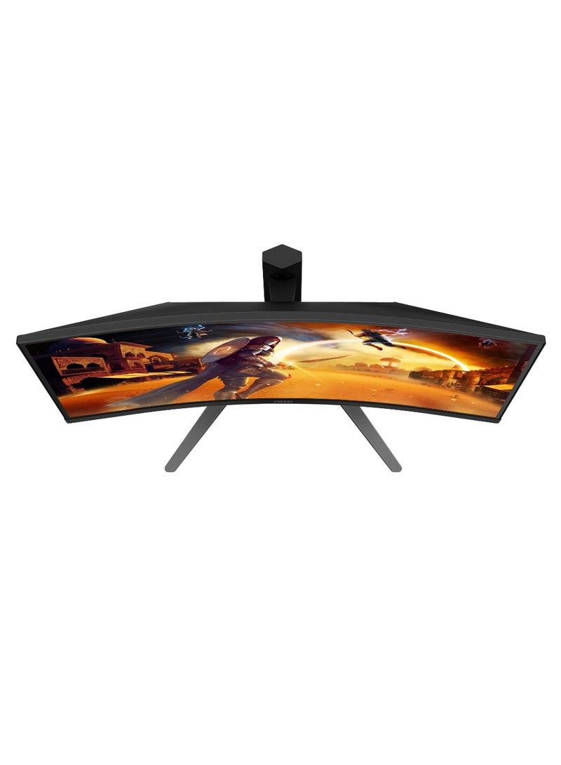 AOC 27" Inch Curved Gaming Monitor (2560×1440) 2K QHD, 180Hz Refresh Rate, 0.5ms Response Time, HDMI, VA Panel Type, HDR10, Adaptive Sync Technology & Adjustable Stand - CQ27G4 | Black & Red  - Image 4
