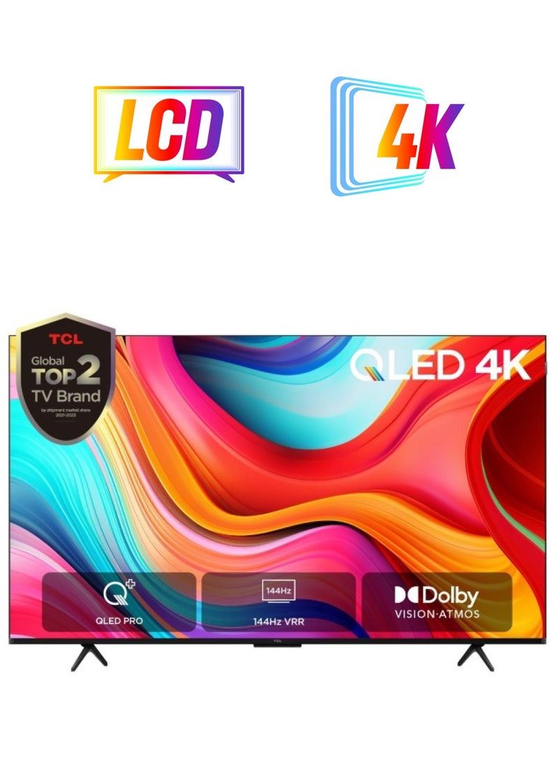 تي سي إل 55 Inch 4K QLEDGoogle TV 55T8B Black  - Image 1