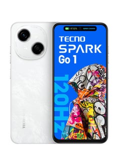 TECNO SPARK Go 1 Glittery White  Dual SIM 4GB RAM 128GB - Middle East Version  - Image 1
