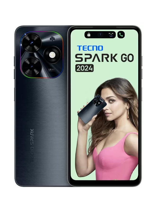 تكنو Spark Go 2024 Dual SIM Gravity Black 3GB RAM 64GB 4G - International Version  - Image 1