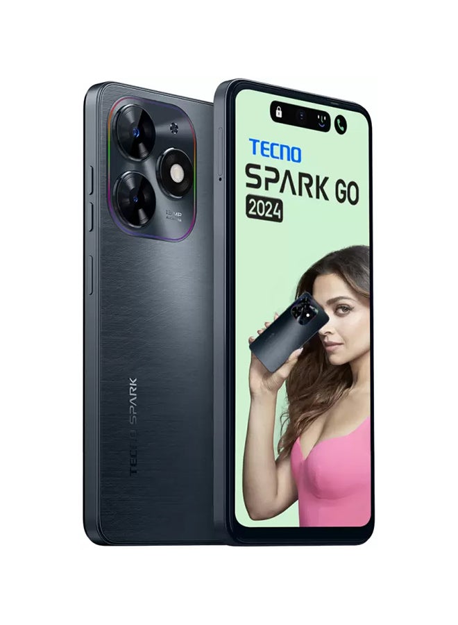 تكنو Spark Go 2024 Dual SIM Gravity Black 3GB RAM 64GB 4G - International Version  - Image 3