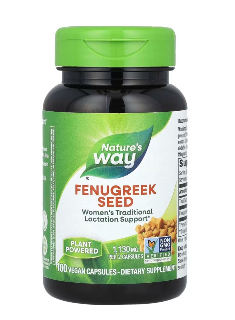Nature's Way Fenugreek Seed 1130 Mg 100 Vegan Capsules 565 Mg Per Capsule - Image 1