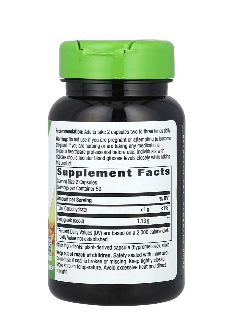 Nature's Way Fenugreek Seed 1130 Mg 100 Vegan Capsules 565 Mg Per Capsule - Image 2