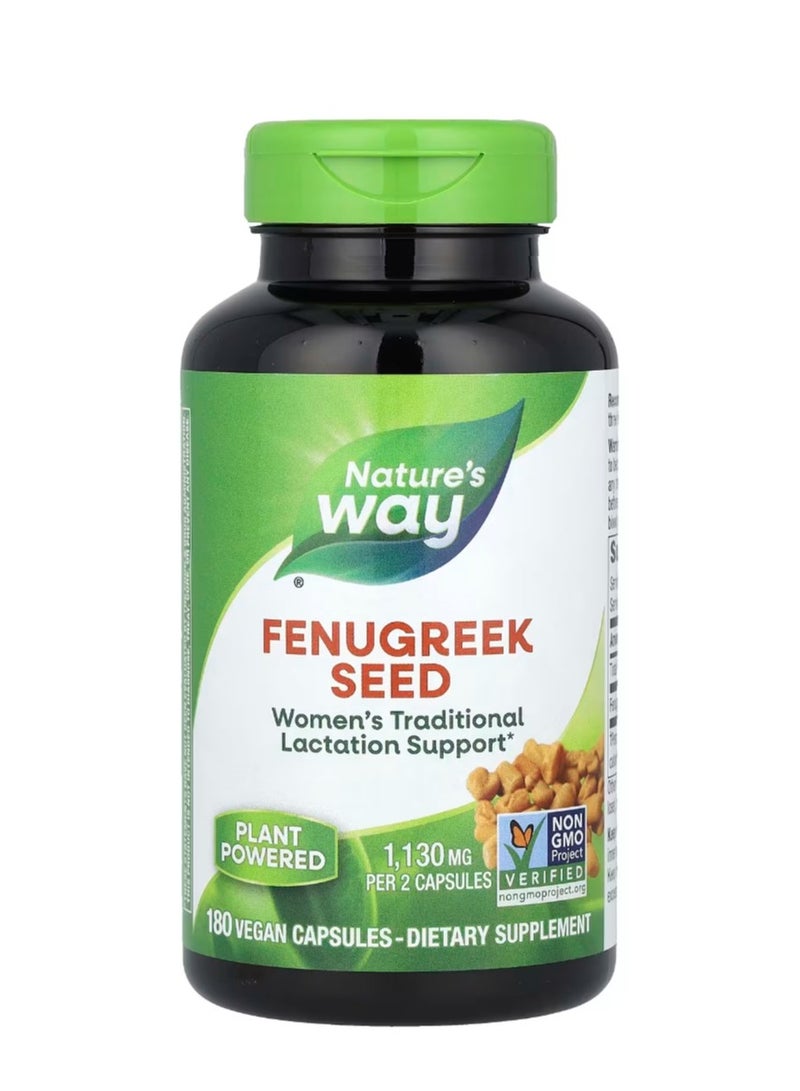 Nature's Way Fenugreek Seed 1130 Mg 180 Vegan Capsules 565 Mg Per Capsule - Image 1