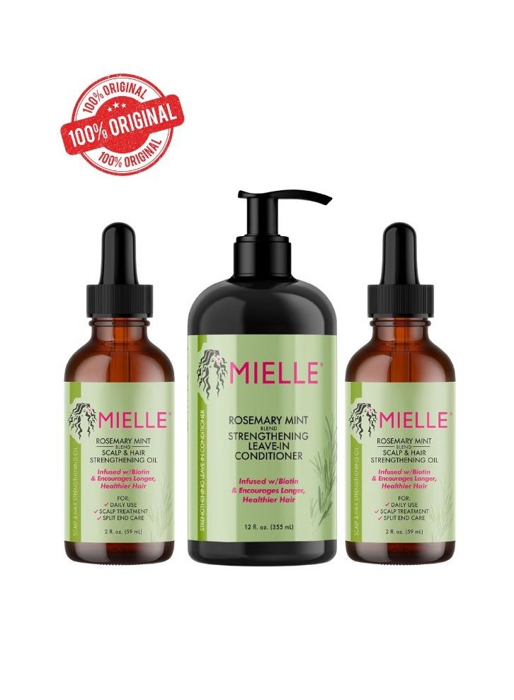 Organics Rosemary Mint Strengthening Set 2 Oils + Shampoo Infused With Biotin Cleanses And Helps Strengthen Weak And Brittle Hair 473ml lcm - pnsku/N70134055V/45/_/1733726900/bddf25ac-ba1e-42a7-a80e-0bf42ae35c82