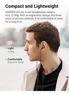 Ugreen in- Ear Earphones With3.5mm Plug-Black black  - Image 3