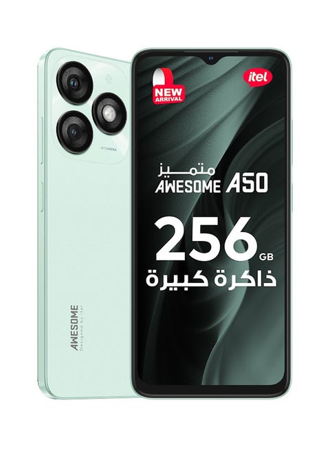 A50 Dual SIM Lime Green 4+8GB RAM 256GB 4G - Middle East Version