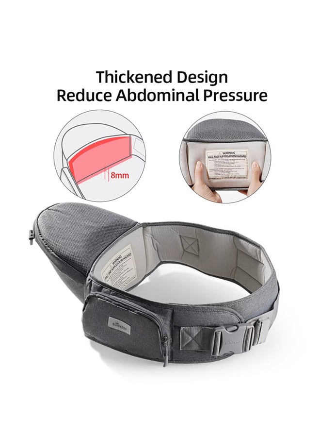 Sunveno Baby Carrier with Infant Hip Seat - Grey  - Image 5