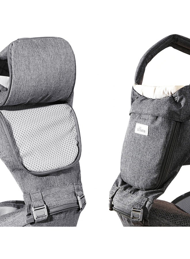 Sunveno Baby Carrier with Infant Hip Seat - Grey  - Image 4
