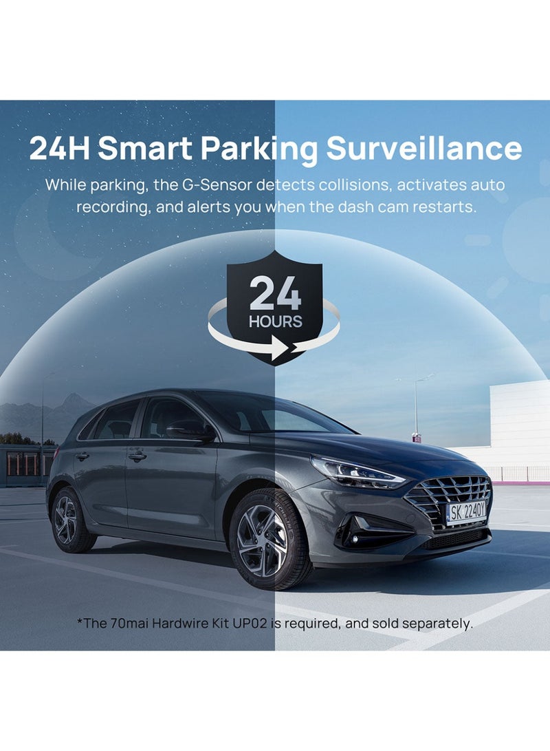 70 ماي - Dash Cam A200 Dual-channel Record 1080P HDR 2'' IPS Screen 24H Parking Monitor 70mai Car DVR A200 WIFI APP 130° FOV - Image 1
