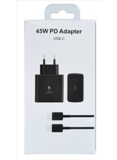Samsung 45W Super Fast Charger, with Type-C to C Cable Black  - Image 1