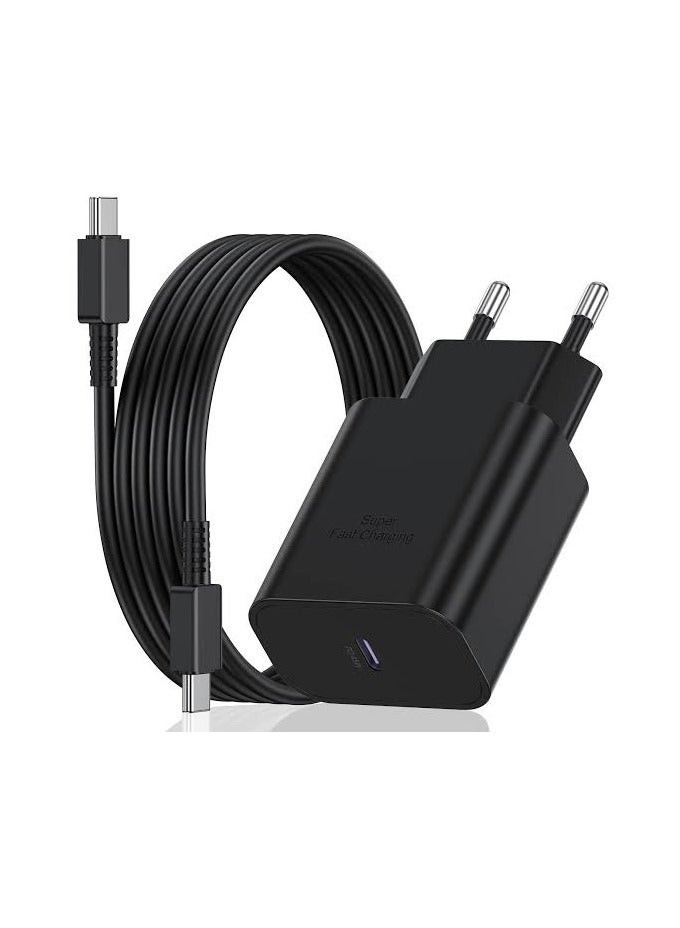 سامسونج 45W Super Fast Charger, with Type-C to C Cable Black  - Image 3