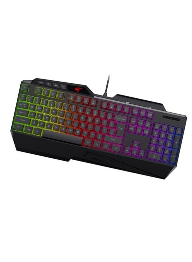 هافيت Rgb Backlit Gaming Keyboard, 108-Key Wired Computer Keyboard, High-Speed Response, Durable, Suitable for Office Home, Games - Image 1