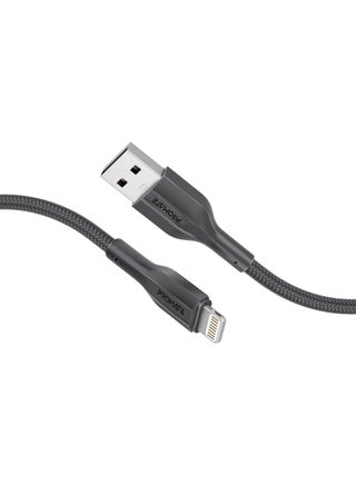 USB-A to Lightning Cable 200cm, High Tensile Strength, Premium Fast Charging & Data Sync, Anti-Tangle Silicone Cord, For Lightning Apple Devices Black - pnsku/N70134191V/45/_/1733802380/89c153ff-805c-4709-aeb8-ba8ba4477b10