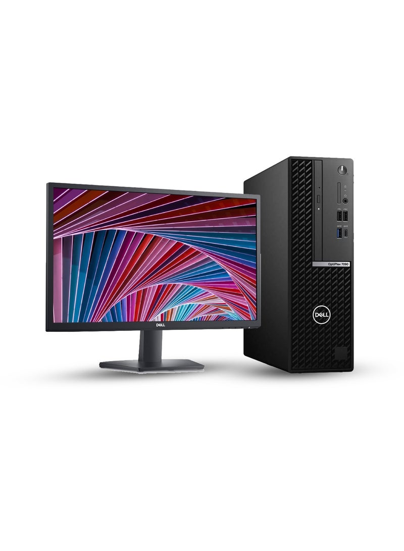 DELL OptiPlex 7090 Tower XCTO with 24-Inch FHD Monitor, Intel i9-11900, 16GB RAM, 500GB SSD + 1TB HDD, WiFi, Windows 11 Pro Black - Image 1