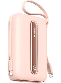 JOYROOM 20000 mAh JR-L012 Plus Colorful Series 22.5W mini Power Bank with Dual Cables 20000mAh Pink  - Image 1