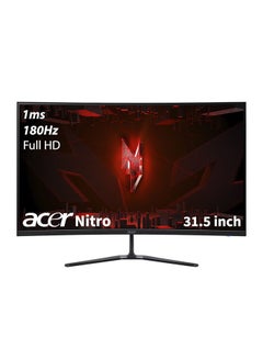 Acer 32 inch Nitro ED320QR Curved Gaming Monitor  Full HD 1920x1080, 180Hz Refresh Rate, 1ms Response Time, AMD FreeSync Premium Technology, ZeroFrame Black  - Image 1