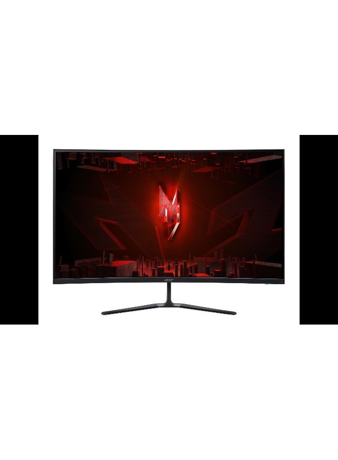 أيسر 32 inch FHD IPS 165Hz Curved Gaming Monitor | Vertical Alignment (VA) | 1ms Response Time | 250 Nits Brightness | 6-axis Color Adjustment | Super Sharpness | Flicker-free | Bluelight Shield | Low Dimming | Dark/Black Boost |Display Widget| AMD FreeSync Premium Certified | 2 x HDMI, DP, MM Audio out | Acer Nitro ED320QR P3biipx Monitor Black | 2 Years Manufacturer Warranty Black - Image 1