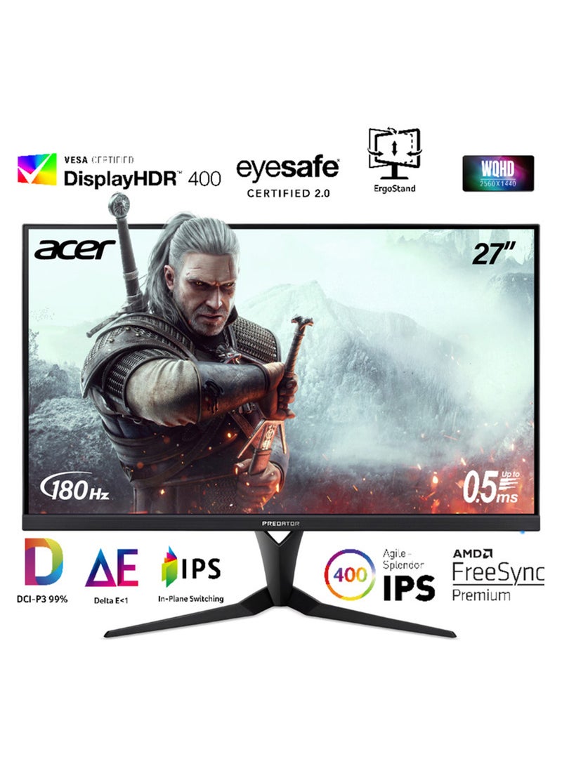 أيسر شاشة ألعاب 27 بوصة XB323UGP - دقة WQHD 2K، لوحة IPS سريعة، معدل 180 هرتز، استجابة 0.5 مللي ثانية، تقنية AMD FreeSync، تصميم بدون إطار، تدعم HDR 10. - Image 1