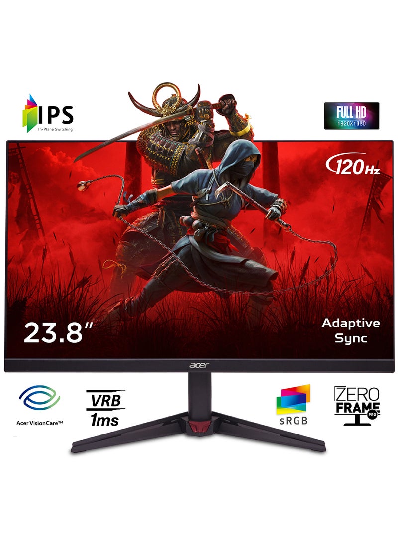 Acer 24 inch Gaming Monitor FHD 200hz (Overclock) 1ms IPS| Zero frame pro | Adaptive Sync/ G-Sync Technology  | in build Speaker 2Wx2 | sRGB | VisionCare | Acer Nitro VG240YX6BMIIPX Black | 2 Years Manufacturer Warranty Black  - Image 1