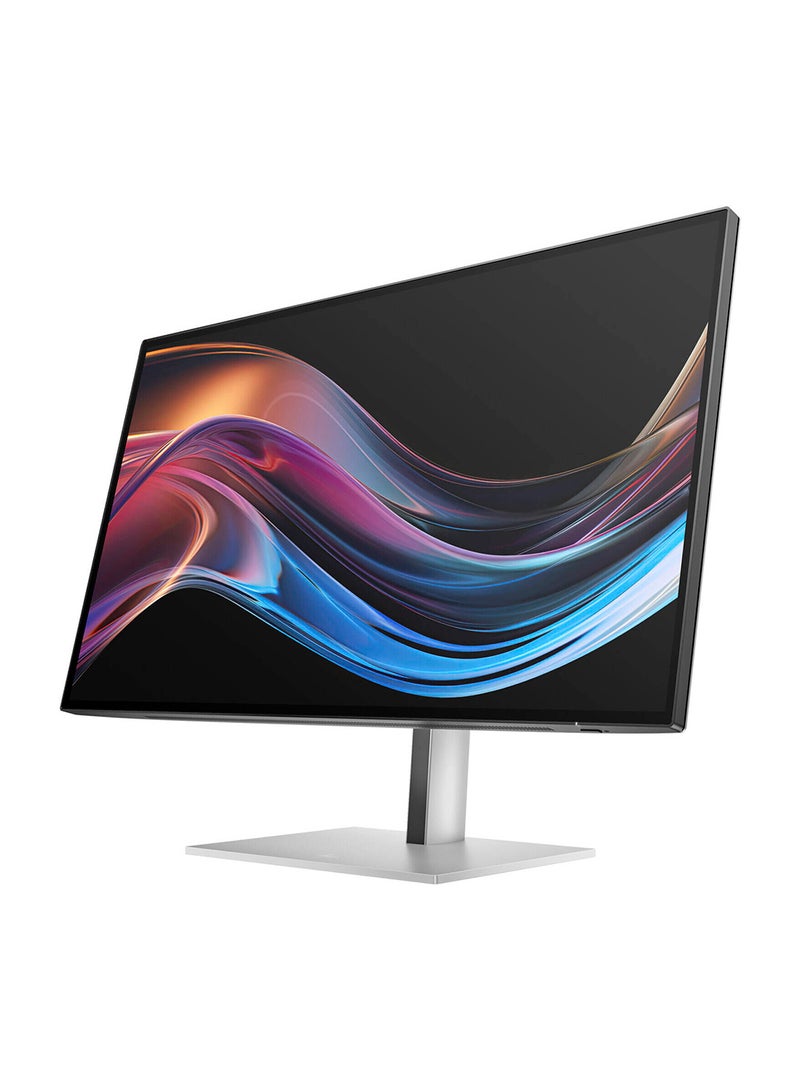 إتش بي - Series 7 Pro 727pk Thunderbolt 4 Monitor, 27" IPS Display, 4K UHD Resolution, 60Hz Refresh Rate, 5ms (GtG with Overdrive) Response Time, KVM Switch, Daisy Chain, DP, HDMI & TB, 8J9G2AA Silver - Image 1