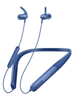 High-Fidelity Wireless Neckband Earphones with 200-hour Playtime, ENC Call Noise Cancellation, Multi-Point Connection with Two Devices, Bluetooth V5.4, Omni-Directional Mic, In-Line Controls, Crystal-Clear Call Quality, IPX5 Water- Resistance Blue