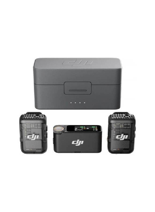 دي جي آي MIC 2 (2 TX + 1 RX + Charging Case) Safety Track, Safeguard Your Audio, Easy to Use Wherever You Go MIC 2 Black  - Image 1