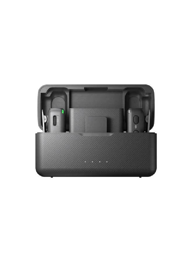 دي جي آي MIC 2 (2 TX + 1 RX + Charging Case) Safety Track, Safeguard Your Audio, Easy to Use Wherever You Go MIC 2 Black  - Image 2