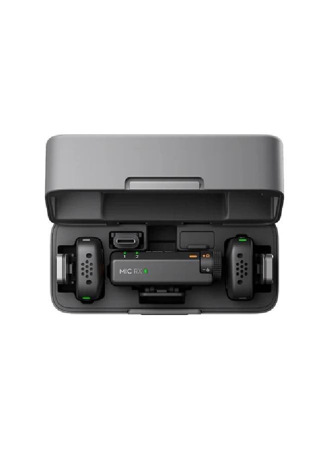 dji Mic Mini (2 TX + 1 RX + Charging Case) Clear Audio Capture, Easy to carry and use, Long Battery Life Mic Mini Black - Image 4