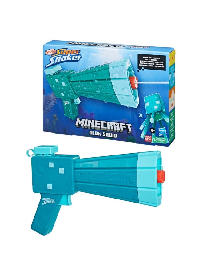 نيرف Super Soaker Minecraft Glow Squid Water Blaster  - Image 3