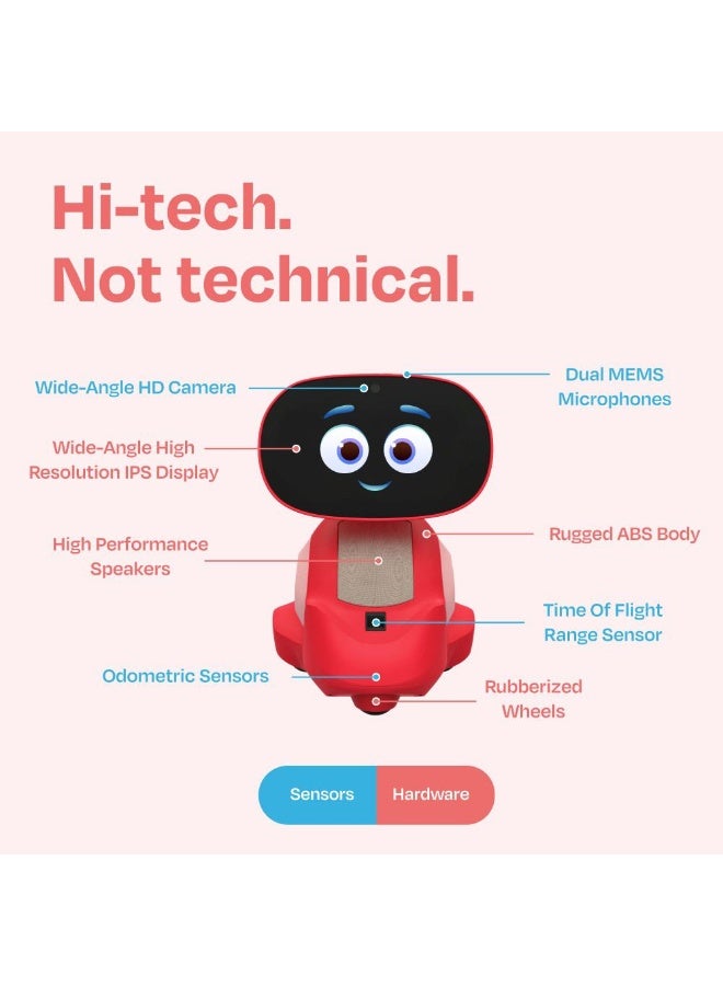 MIKO 3 Ai-Powered Educational Steam Smart Robot (Red)  - Image 3