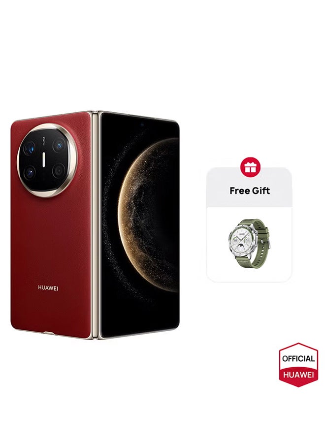 هواوي Mate X6 Dual SIM 12GB RAM 512GB Nebula Red with Watch GT4 + 6-Months Huawei Care+ - Middle East Version  - Image 1