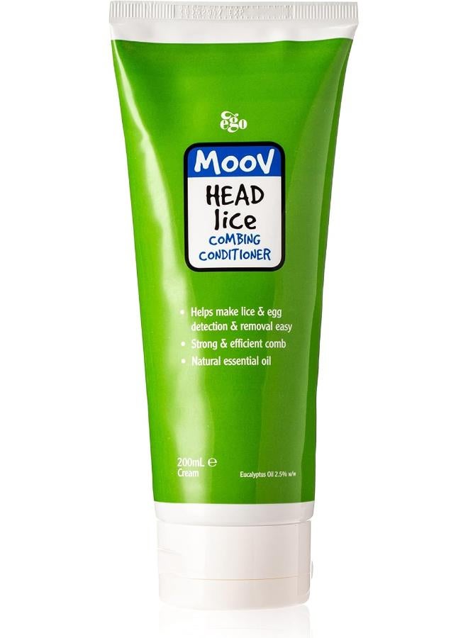 QV Head Lice Combing Conditioner for Lice & Egg Removal (200ml) -  Detangles, Stuns Lice, Enriched with Eucalyptus Oil + Includes Steel Comb - Image 1