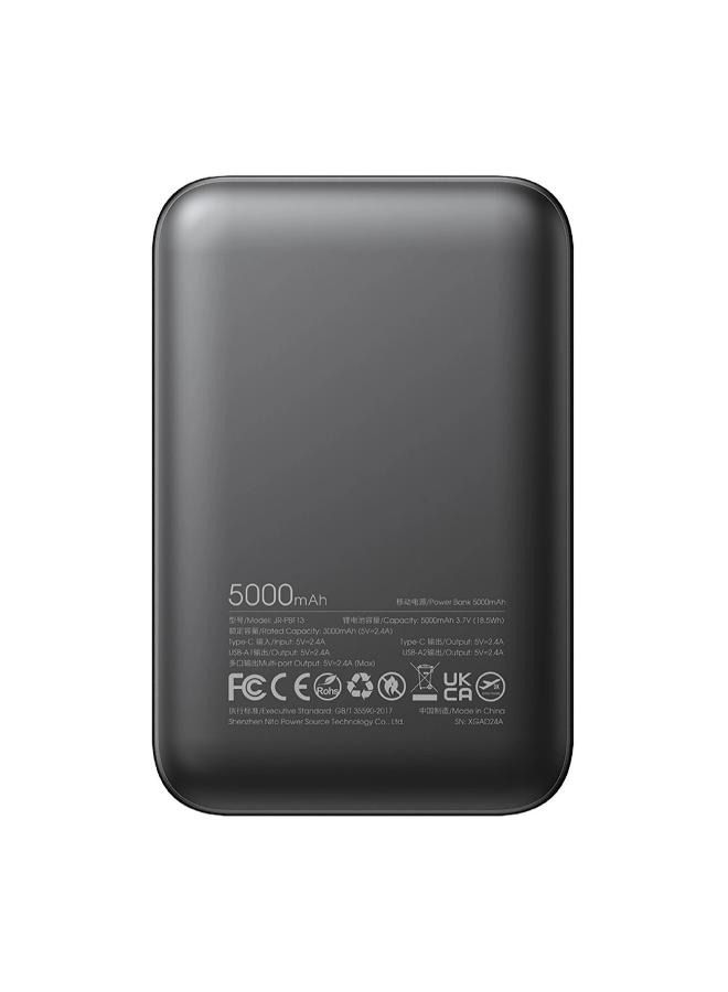 JOYROOM 5000 mAh JR-PBF13 2.4A LED Power Bank 5000mAh Black - Image 3