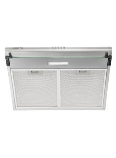 GEEPAS 60 cm Slim Hood with Charcoal Filter| 400 m3/hr Suction Capacity, 3 Layer Aluminum Filters| 3-Speed Push Button Control, Energy-Efficient Lighting| Perfect for Kitchen, Apartment, etc| 1 Year Warranty 162 W GHD612MCS Silver  - Image 2