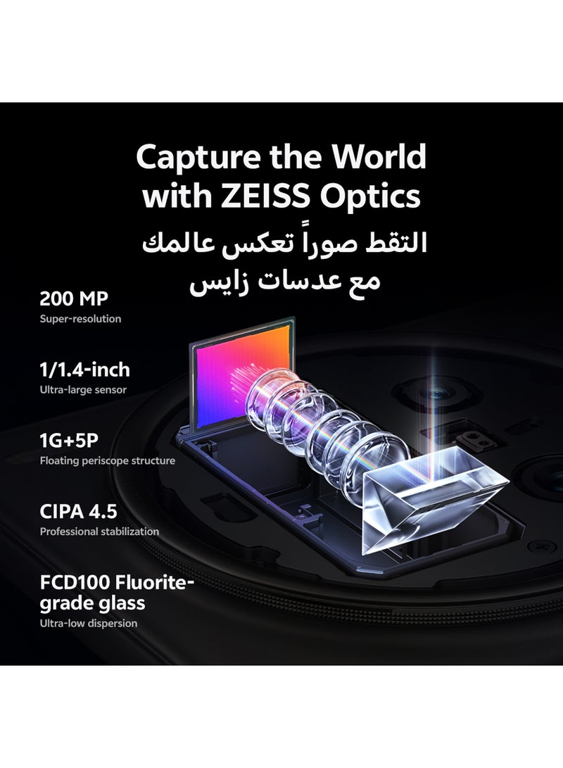 فيفو - X200 Pro 5G Dual SIM Titanium 16GB RAM 512GB With Exclusive Gifts TWS 3i Earbuds, 80W Car Charger And 24 Months Warranty + 1 Year Screen Replacement - Middle East Version - Image 1