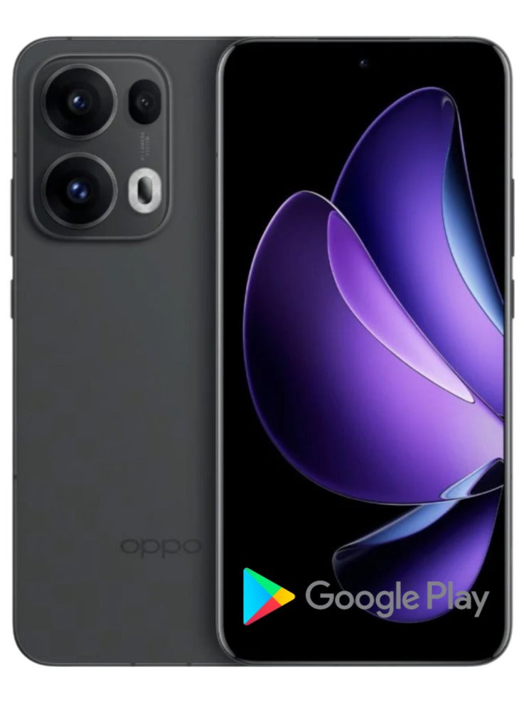 OPPO - Reno 13 Pro Mobile 12GB+256GB Midnight Black 6.83-inch FHD+ AMOLED display with a 120Hz refresh rate, a 240Hz touch sampling rate, a 2,160Hz PWM dimming rate, Mediatek Dimensity 8350 with Google play Chinese version - Image 1