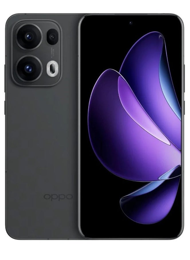 OPPO - Reno 13 Pro Mobile 12GB+256GB Midnight Black 6.83-inch FHD+ AMOLED display with a 120Hz refresh rate, a 240Hz touch sampling rate, a 2,160Hz PWM dimming rate, Mediatek Dimensity 8350 with Google play Chinese version - Image 1