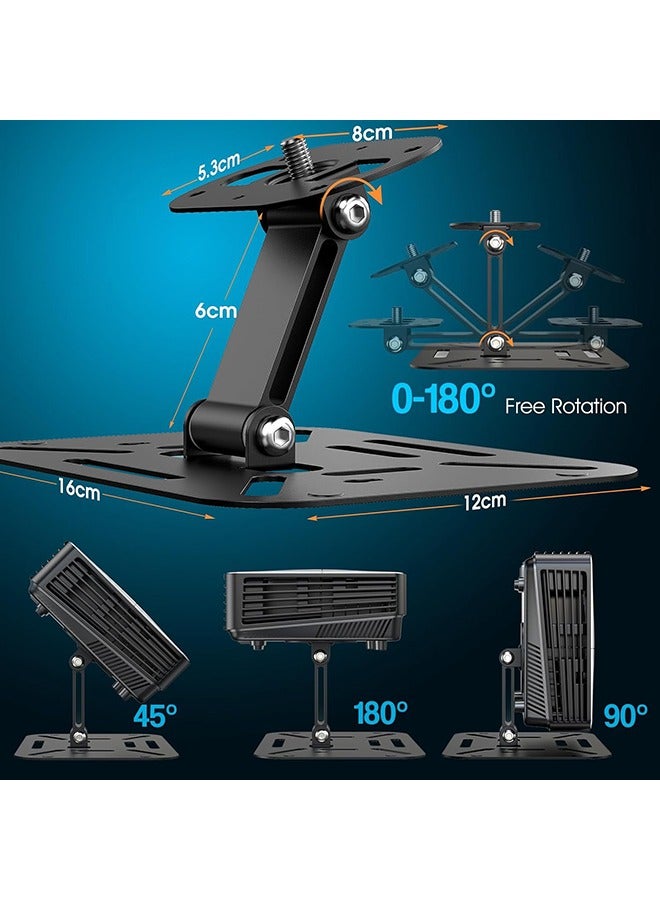 Wownect - Foldable Projector Stand, Ultra-Compact Adjustable Small Mini Projector Stand Projector Ceiling Mount Black - Image 1