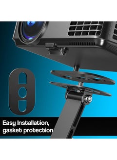 وونكت Foldable Projector Stand, Ultra-Compact Adjustable Small Mini Projector Stand Projector Ceiling Mount Black  - Image 3