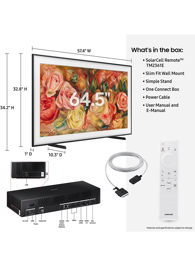 Samsung Renewed - 75-Inch Smart QLED TV The Frame 4K QE75LS03D Black  - Image 3