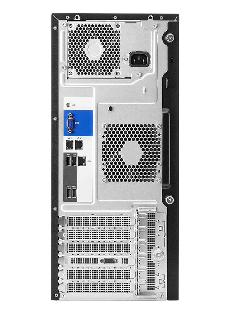 HP - HPE ProLiant ML30 Tower Server, Xeon E-2224 3.4GHz Processor, 16GB DDR4 RAM, 1TB SSD + 1TB HDD, Integrated Graphics, Windows 11 Pro Black - Image 1