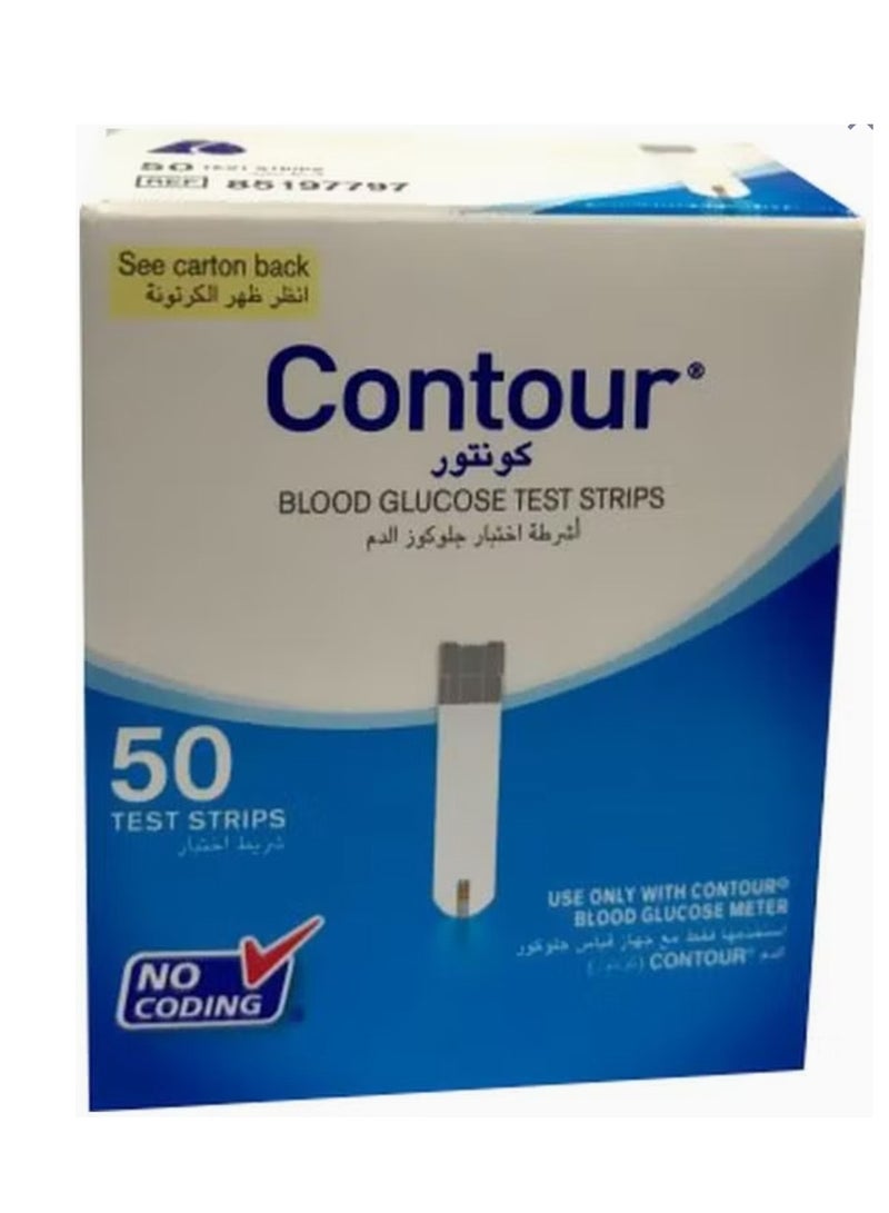 Contour 50-Piece Blood Glucose Test Strips 