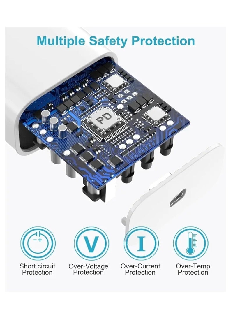 35W PD Super Fast Charger, Dual Port Charger and USB A With Type C to C Cable - White - pnsku/N70134784V/45/_/1733924802/b193623d-91d9-4a8a-9d3a-428a79c59167