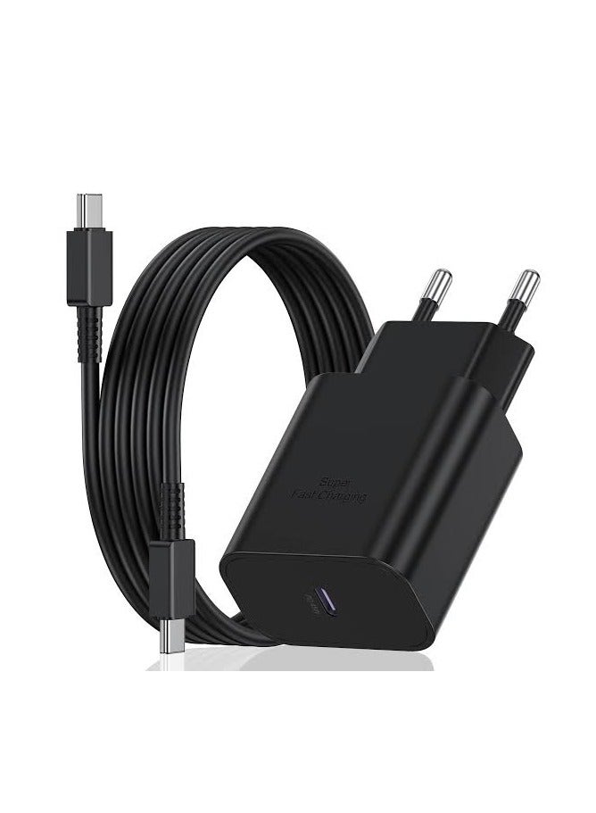 سامسونج 45W PD Super Fast Charger, with Type-C to C Cable Black  - Image 3