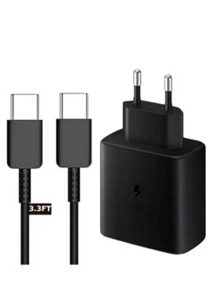 سامسونج 45W PD Super Fast Charger, with Type-C to C Cable Black  - Image 2