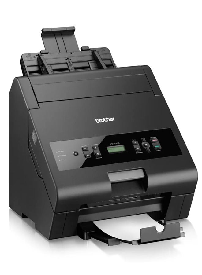 brother Desktop Hot Foil Printing Machine, Smart Paper Mgt, Up to 15 A4 Pages ppm Print Speed, ADF Up to 44 Pages (90 g/m2), Transfer in Gold and Silver & Many More Colors | HAK-100 Min: 384.2 x 330.2 x 356.2mm / Max: 384.2 x 415.0 x 398.0mmcm Black  - Image 1