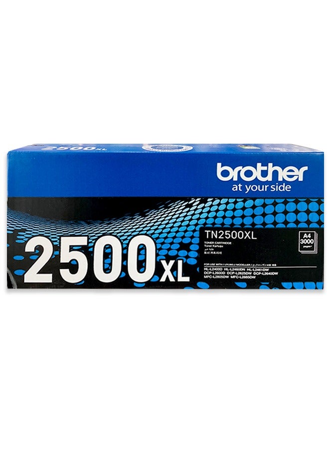 بروذر Original TN - 2500XL For use HL - L2400D,HL - L2460DN,DCP - L2600D, MFC - L2805DW , MFC - L2885DW Black  - Image 1