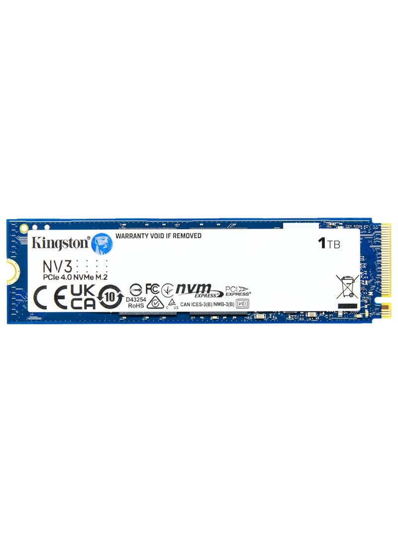 كينغستون - NV3 NVMe PCIe 4.0 Internal SSD M.2 2280-SNV3S/1000G 1 TB - Image 1
